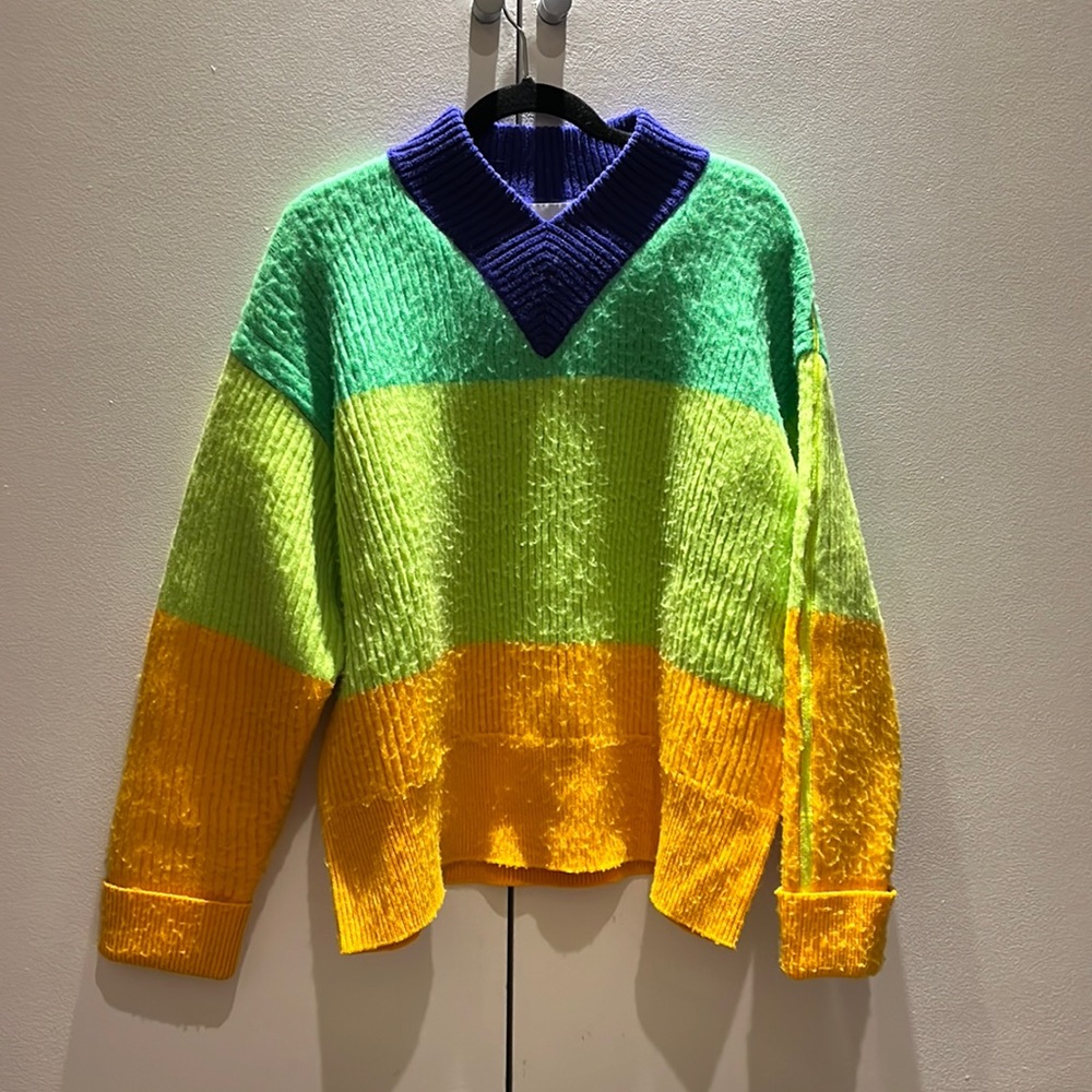 Christopher John Rogers Multicolor V-Neck Sweater